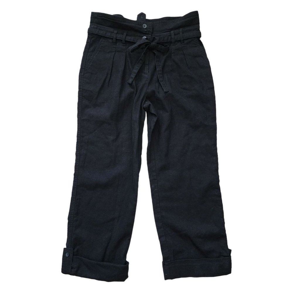 For The Republic NWT Black Pants Tie Solid Cuffed 10